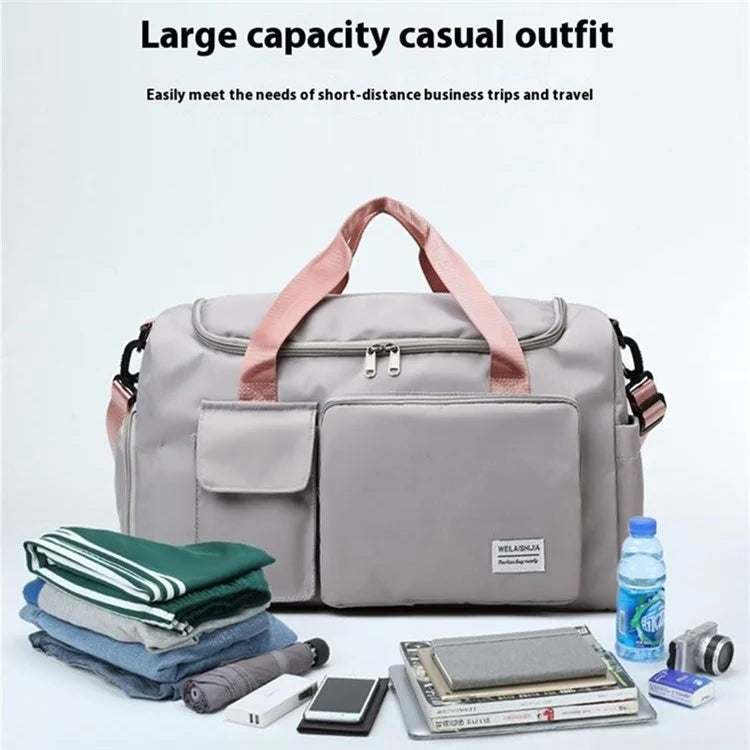 Oxford Cloth Sports Handbag Wet and Dry Separation Pocket Gym Bag Duffle Bag