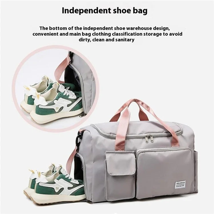 Oxford Cloth Sports Handbag Wet and Dry Separation Pocket Gym Bag Duffle Bag