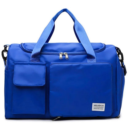 Foldable Large Capacity Travel Duffle Bag Carry-On Gym Weekender Bag with Shoe Compartment