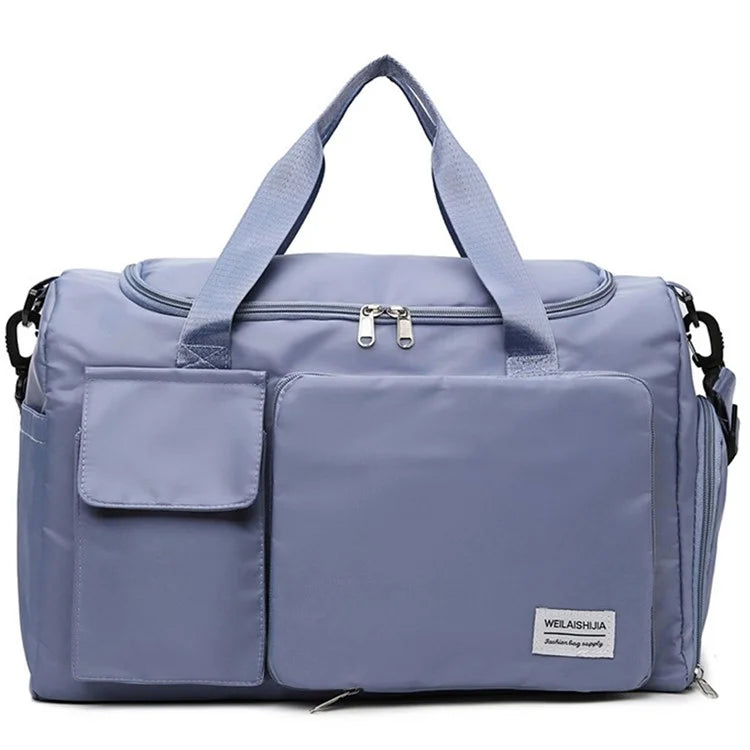 Foldable Large Capacity Travel Duffle Bag Carry-On Gym Weekender Bag with Shoe Compartment