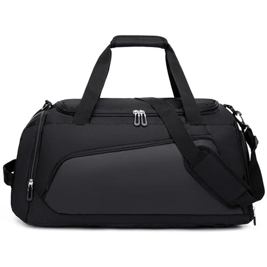 TL001 Oxford Cloth Gym Bag Travel Duffle Bag with Shoe Compartment, Wet Pocket