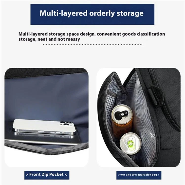 TL001 Oxford Cloth Gym Bag Travel Duffle Bag with Shoe Compartment, Wet Pocket