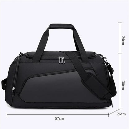 TL001 Oxford Cloth Gym Bag Travel Duffle Bag with Shoe Compartment, Wet Pocket