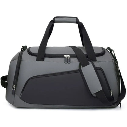 TL001 Oxford Cloth Gym Bag Travel Duffle Bag with Shoe Compartment, Wet Pocket