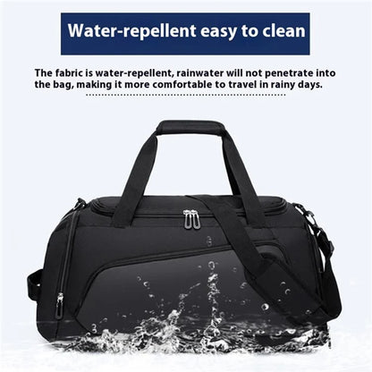 TL001 Oxford Cloth Gym Bag Travel Duffle Bag with Shoe Compartment, Wet Pocket
