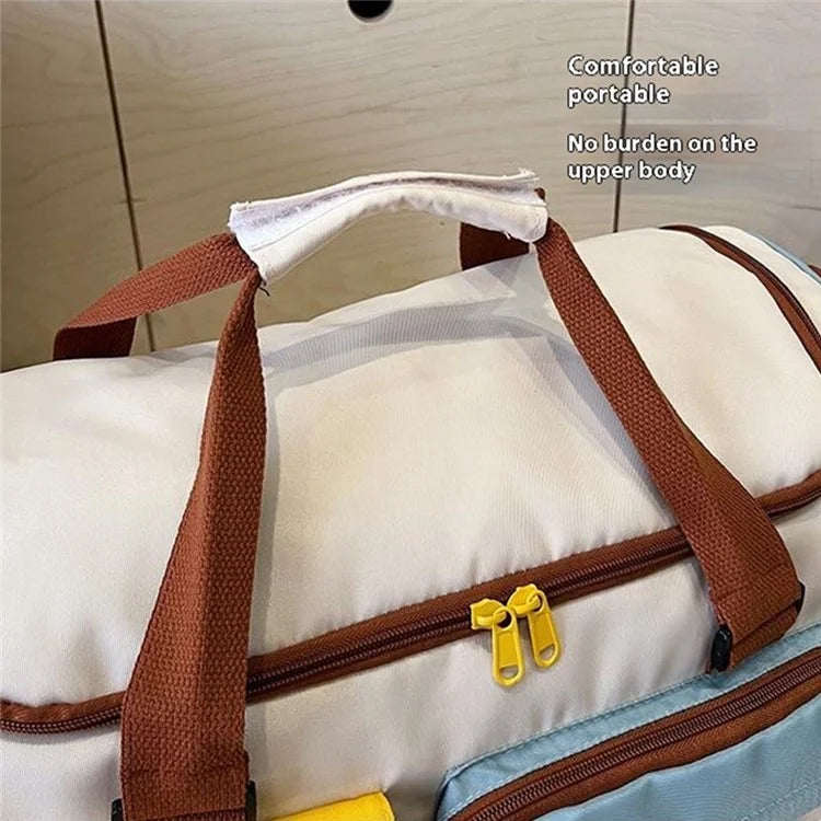 YGT5.19 Contrast Color Casual Sports Fitness Bag Large Capacity Travel Luggage Bag