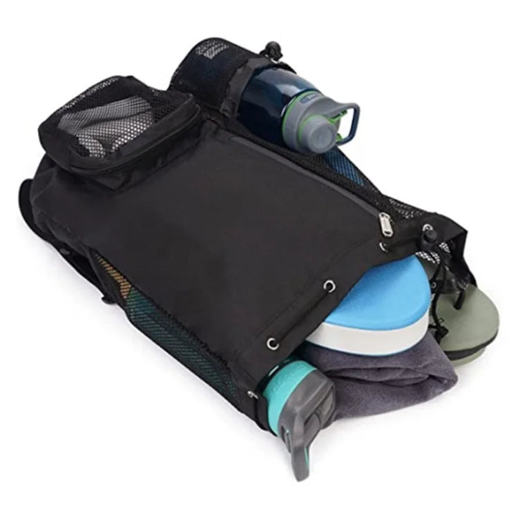 HALIN A4011 Outdoor Travel Swimming Climbing Dual Shoulder Bag Drawstring Mesh Design Backpack
