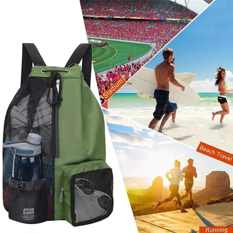 HALIN A4011 Outdoor Travel Swimming Climbing Dual Shoulder Bag Drawstring Mesh Design Backpack