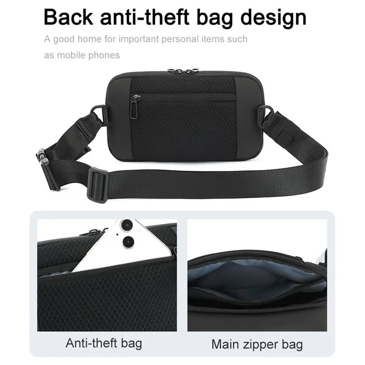 BOREIDEN BD1429 Oxford Cloth Chest Bag Men's Daypack Crossbody Bag Waterproof Travel Bag