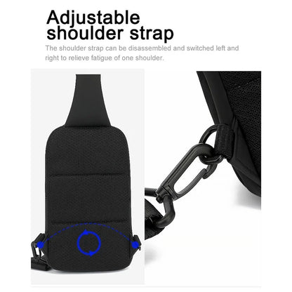 BOREIDEN BD1432 Men's Chest Bag Oxford Cloth Crossbody Bag Waterproof Daypack Travel Bag