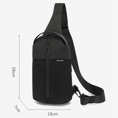 BOREIDEN BD1432 Men's Chest Bag Oxford Cloth Crossbody Bag Waterproof Daypack Travel Bag