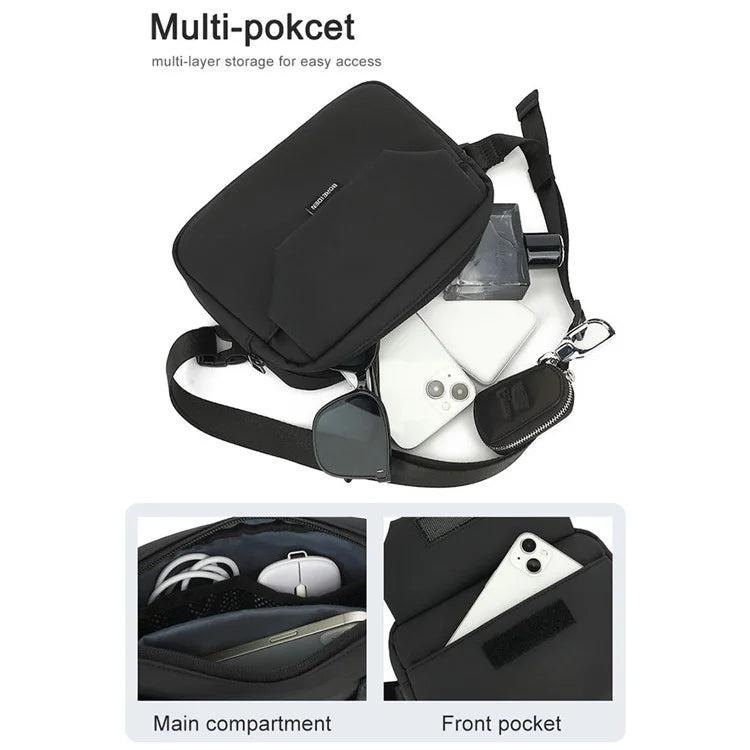 BOREIDEN BD1428 Men's Crossbody Bag Waist Pack Oxford Cloth Daypack Messenger Bag