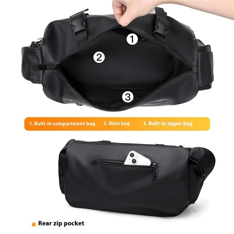 WEIXIER D503 Stylish Men Large Capacity Single Shoulder Crossbody Bag