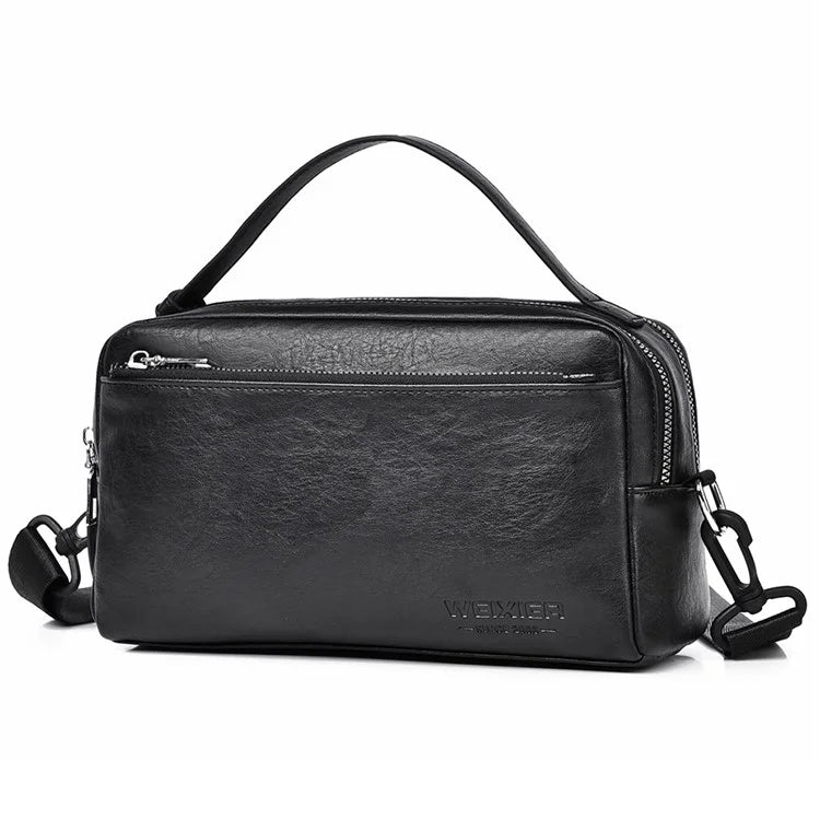 WEIXIER D501 Men Single Shoulder Crossbody Bag Anti-Wear Leather Casual Crossbody Bag