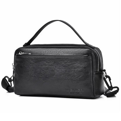 WEIXIER D501 Men Single Shoulder Crossbody Bag Anti-Wear Leather Casual Crossbody Bag