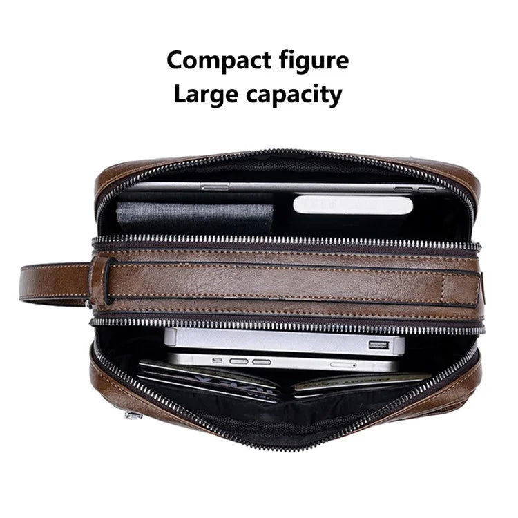 WEIXIER D501 Men Single Shoulder Crossbody Bag Anti-Wear Leather Casual Crossbody Bag