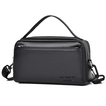 WEIXIER D501 Men Single Shoulder Crossbody Bag Anti-Wear Leather Casual Crossbody Bag