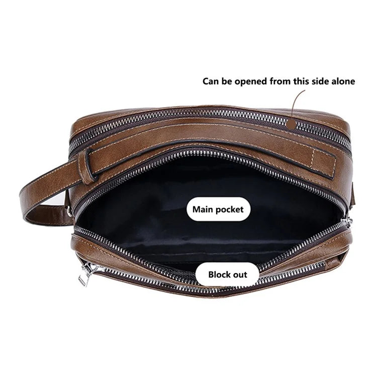 WEIXIER D501 Men Single Shoulder Crossbody Bag Anti-Wear Leather Casual Crossbody Bag