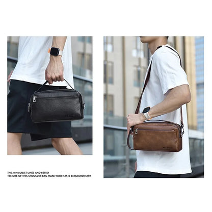 WEIXIER D501 Men Single Shoulder Crossbody Bag Anti-Wear Leather Casual Crossbody Bag