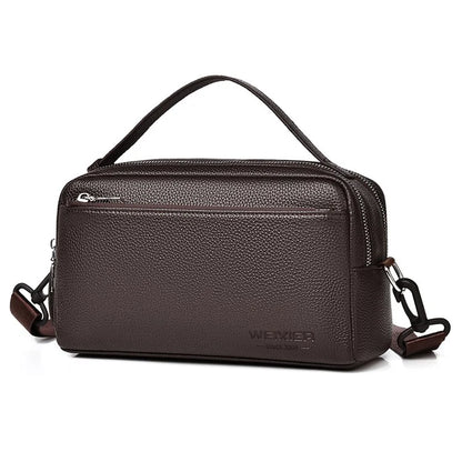 WEIXIER D501 Men Single Shoulder Crossbody Bag Anti-Wear Leather Casual Crossbody Bag