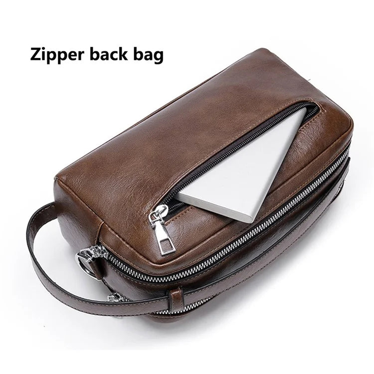 WEIXIER D501 Men Single Shoulder Crossbody Bag Anti-Wear Leather Casual Crossbody Bag