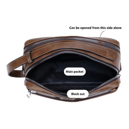 WEIXIER D501 Men Single Shoulder Crossbody Bag Anti-Wear Leather Casual Crossbody Bag