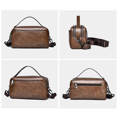 WEIXIER D501 Men Single Shoulder Crossbody Bag Anti-Wear Leather Casual Crossbody Bag