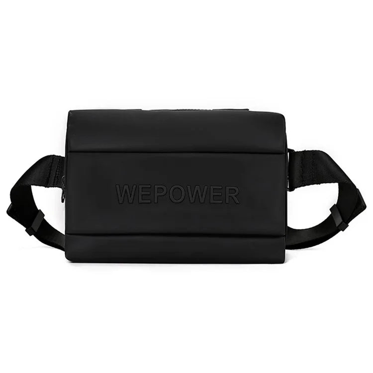 WEPOWER 1100-61 Nylon Men Chest Bag Stylish Casual Single Shoulder Crossbody Bag - Black