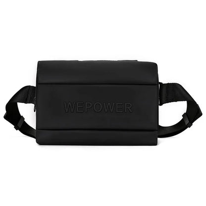WEPOWER 1100-61 Nylon Men Chest Bag Stylish Casual Single Shoulder Crossbody Bag - Black