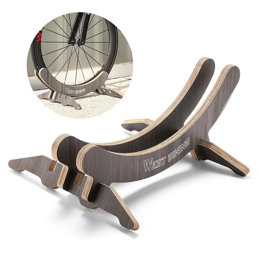 WEST BIKING YP0723016 Adjustable Bicycle Parking Stand Mountain Bike Wooden Rack Support Frame