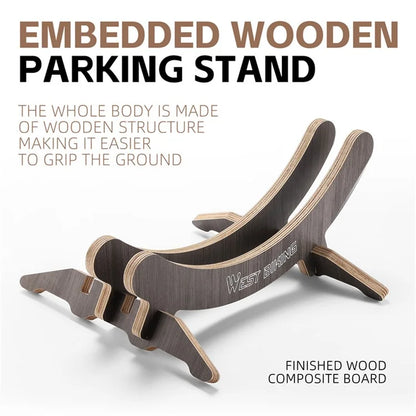 WEST BIKING YP0723016 Adjustable Bicycle Parking Stand Mountain Bike Wooden Rack Support Frame