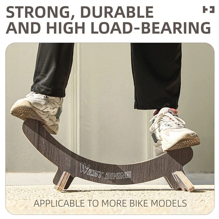WEST BIKING YP0723016 Adjustable Bicycle Parking Stand Mountain Bike Wooden Rack Support Frame