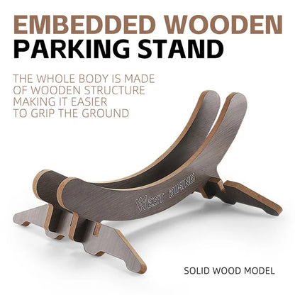 WEST BIKING YP0723016 Mountain Bike Wooden Rack Adjustable Bicycle Parking Stand Support Frame