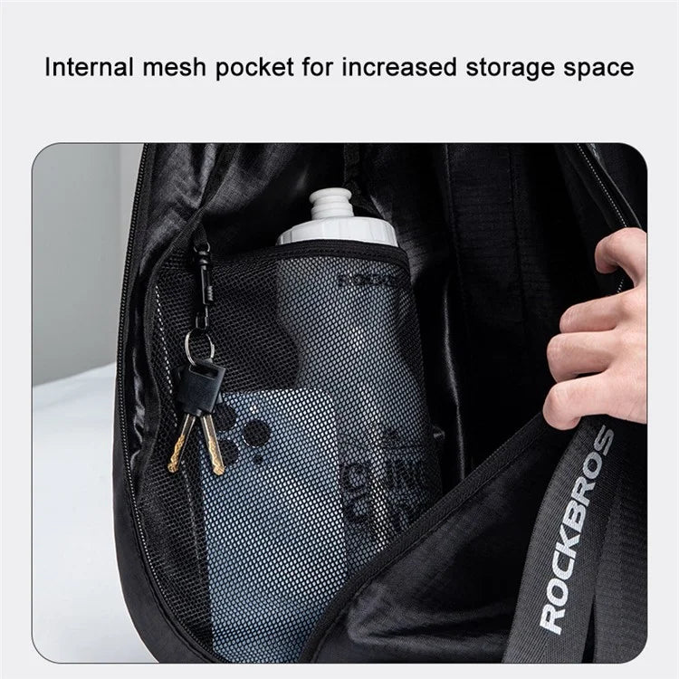 ROCKBROS H34  Large Capacity Motorbike Helmet Storage Bag Single Shoulder Adjustable Motorcycle Backpack