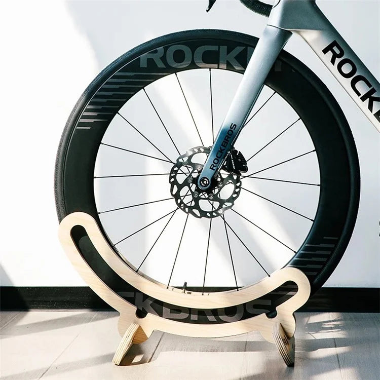 ROCKBROS 27210013001 Bike Rack Stand Indoor Bike Storage Wood Parking Stand for 700C Road Bike