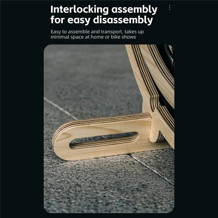 ROCKBROS 27210013001 Bike Rack Stand Indoor Bike Storage Wood Parking Stand for 700C Road Bike