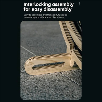 ROCKBROS 27210013001 Bike Rack Stand Indoor Bike Storage Wood Parking Stand for 700C Road Bike