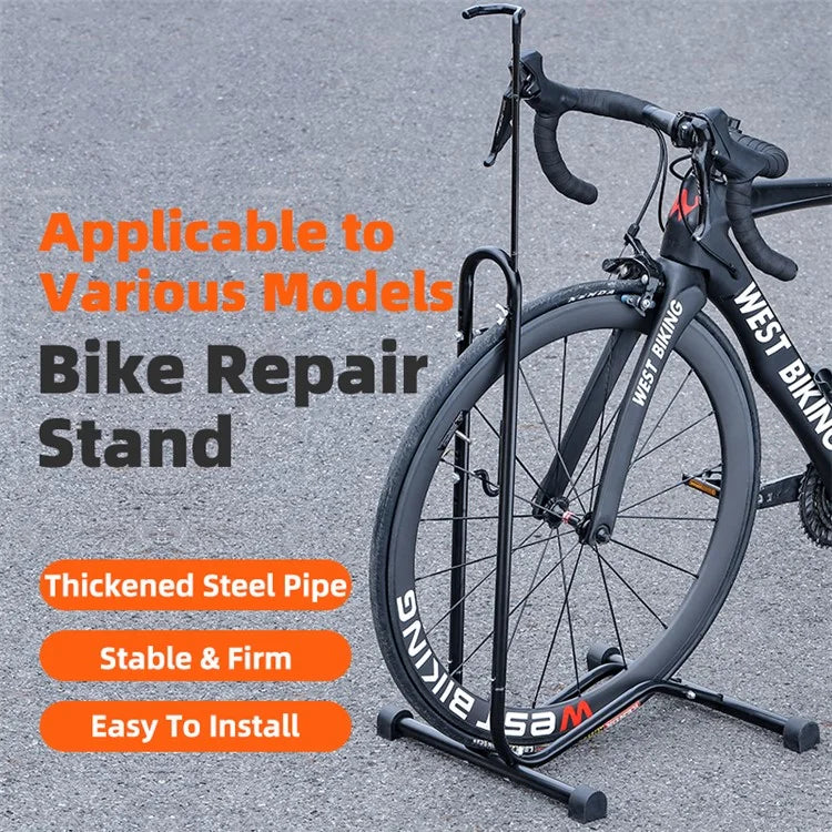 WEST BIKING YP0723017 2-In- 1 Bike Supported Hanger L-shaped Vertical Bicycles Parking Mount Holder Packing Rack