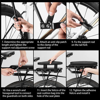 ROCKBROS Cycling Bicycle Luggage Carrier Aluminum Alloy Shelf MTB Bike Seatpost Bag with Mudguard