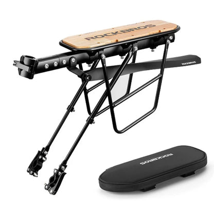 ROCKBROS Cycling Bicycle Luggage Carrier Aluminum Alloy Shelf MTB Bike Seatpost Bag with Mudguard