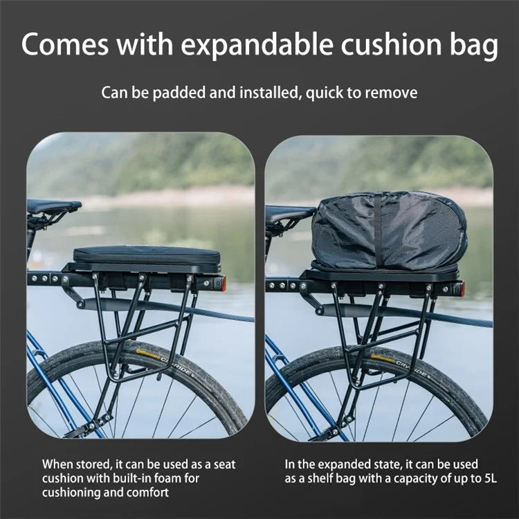 ROCKBROS Cycling Bicycle Luggage Carrier Aluminum Alloy Shelf MTB Bike Seatpost Bag with Mudguard