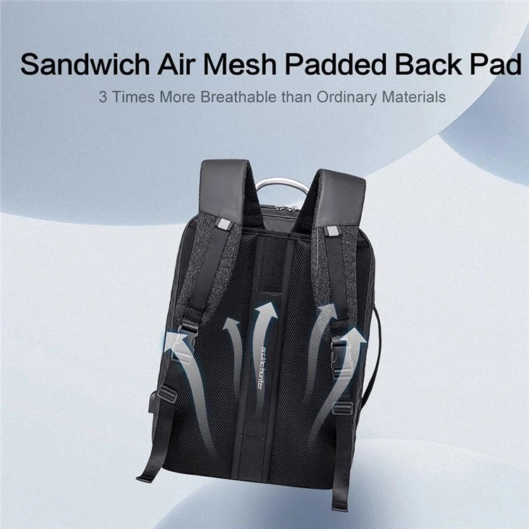 ARCTIC HUNTER B00227L Travel Backpack Expandable Shoulder Bag with USB Port