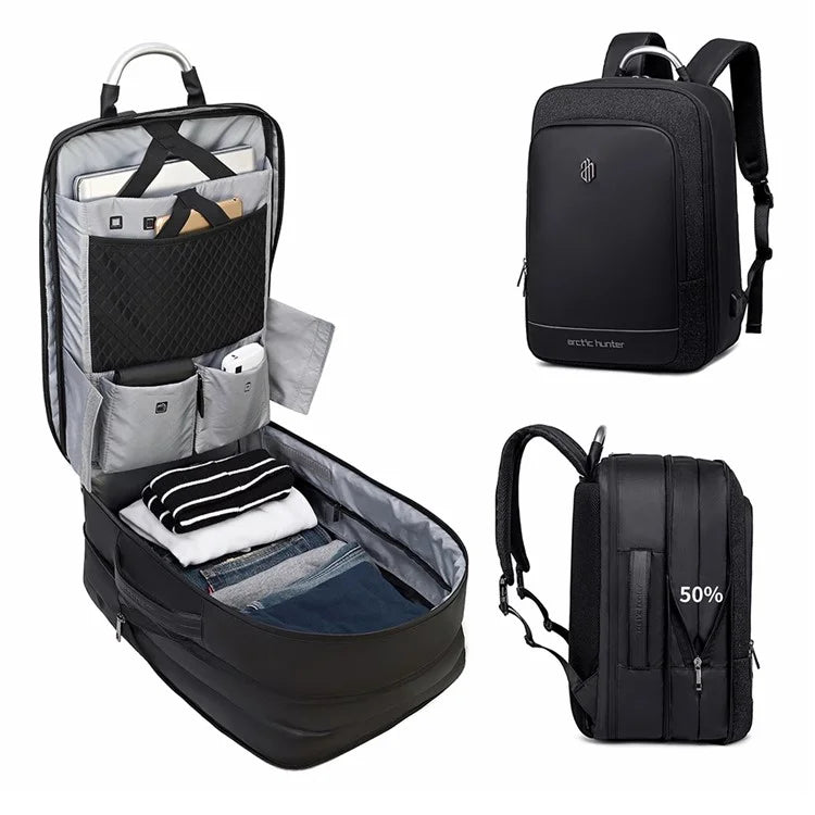 ARCTIC HUNTER B00227L Travel Backpack Expandable Shoulder Bag with USB Port