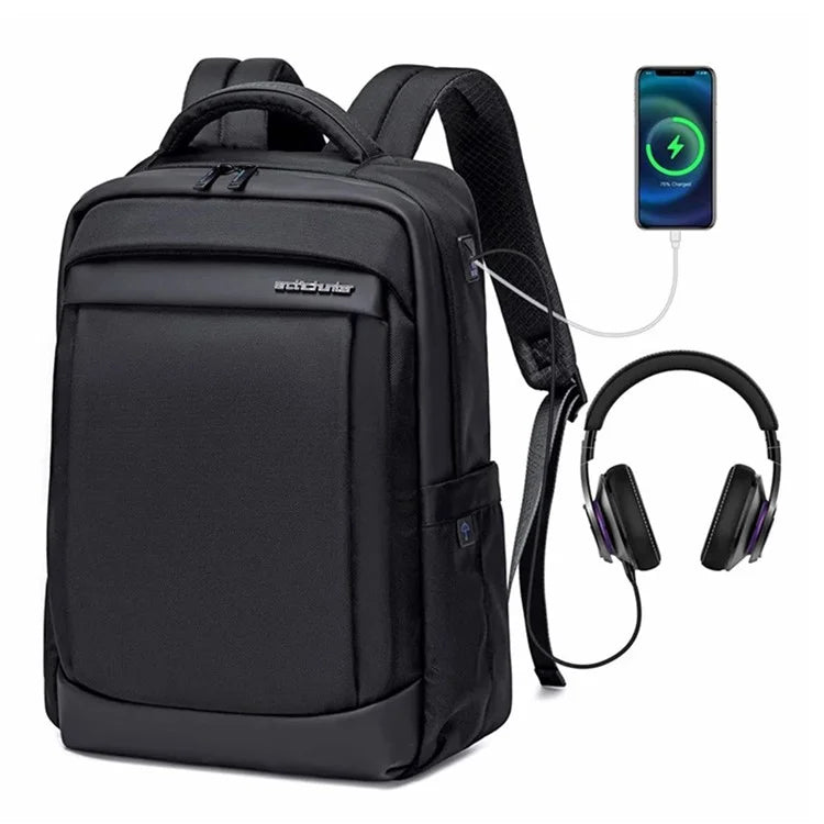 ARCTIC HUNTER B00478 17-Inch Laptop Backpack USB Port Men's Oxford Cloth Travel Bag
