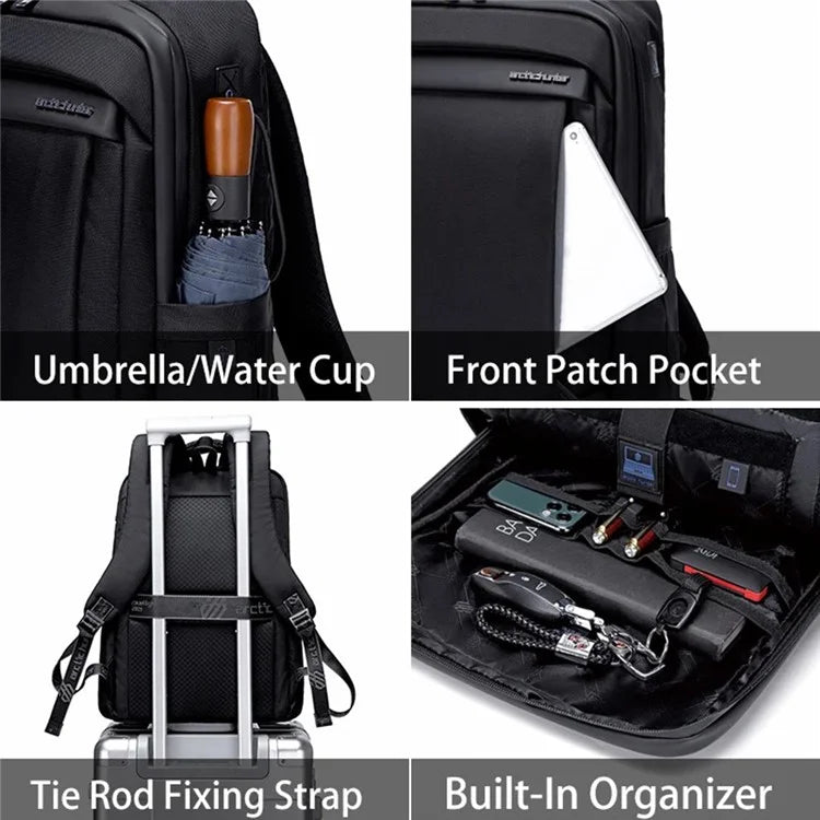 ARCTIC HUNTER B00478 17-Inch Laptop Backpack USB Port Men's Oxford Cloth Travel Bag