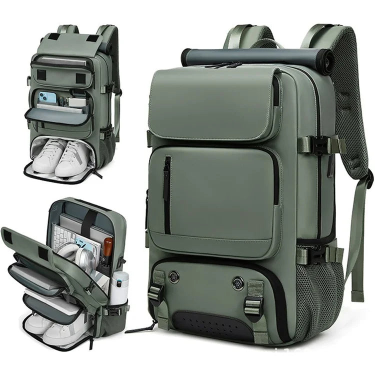 OUTWALK Men's Backpack Business Briefcase Crossbody Bag Large Messenger Bag