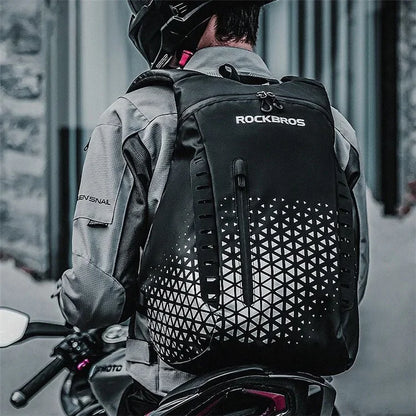 ROCKBROS H36 14.5L Motorcycle Helmet Storage Backpack Reflective Shoulder Bag
