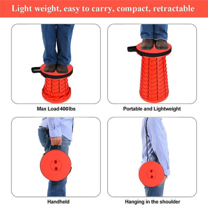 Outdoor Camping Fishing Folding Stool Portable Telescopic Chair with Shoulder Strap