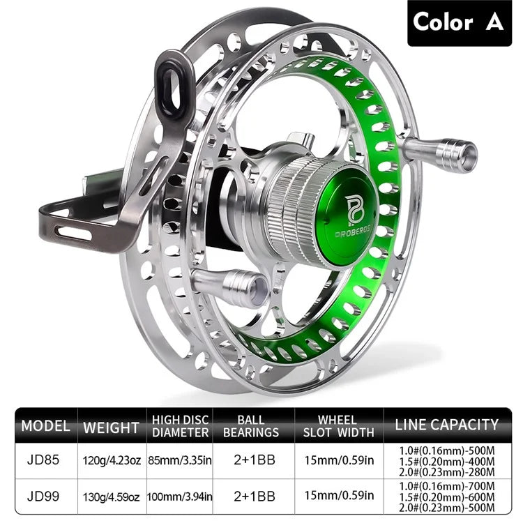 PROBEROS JD85 85mm Portable Lightweight Full Metal Fishing Reel