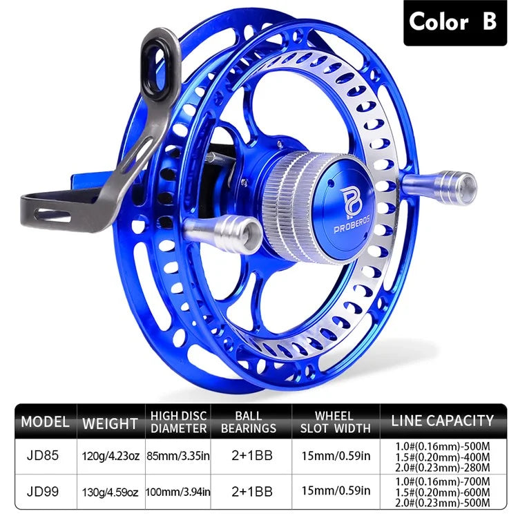 PROBEROS JD85 85mm Portable Lightweight Full Metal Fishing Reel